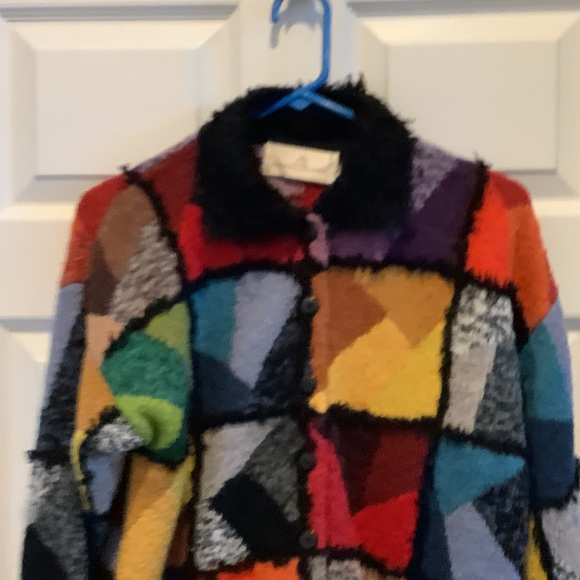 Multicolor‎ Patchwork Teddy Jacket - Picture 3 of 8